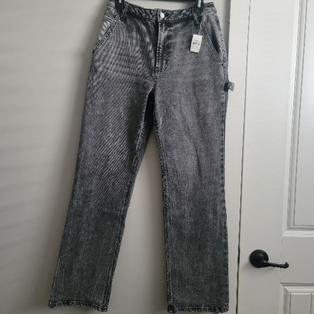 AFRM Gray Straight Leg High-Rise Utility Jeans Classic Style | Size 26 X 30